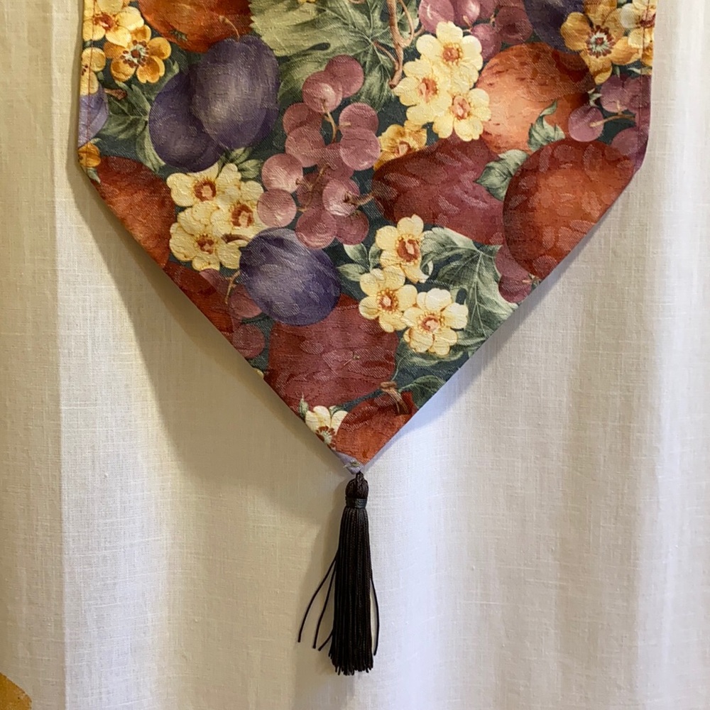 TABLE RUNNER beautiful floral inspired table runner.  70” long end to end.